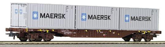 4-axle Flat car with 2 Containers Maersk<br /><a href='images/pictures/Roco/66625.jpg' target='_blank'>Full size image</a>